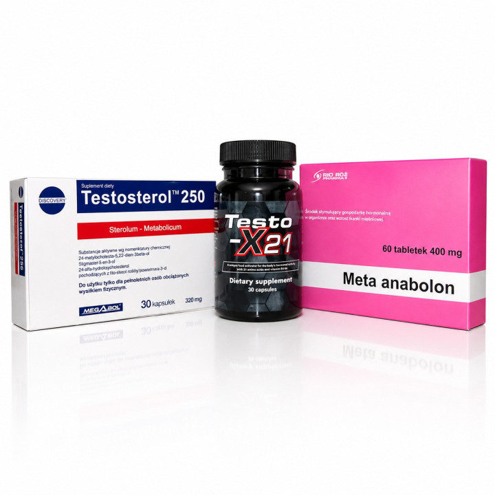Zestaw Testosterol 250 + Testo X21 + Meta Anabolon | Hardmasa