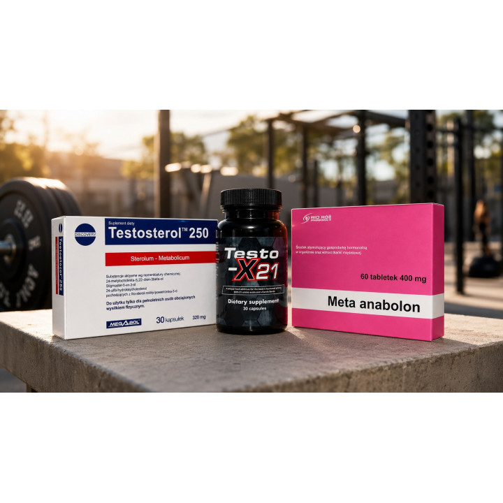 Zestaw Testosterol 250 + Testo X21 + Meta Anabolon | Hardmasa