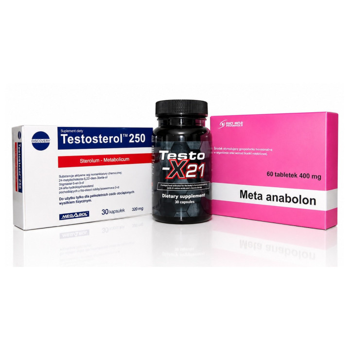 Zestaw Testosterol 250 + Testo X21 + Meta Anabolon | Hardmasa