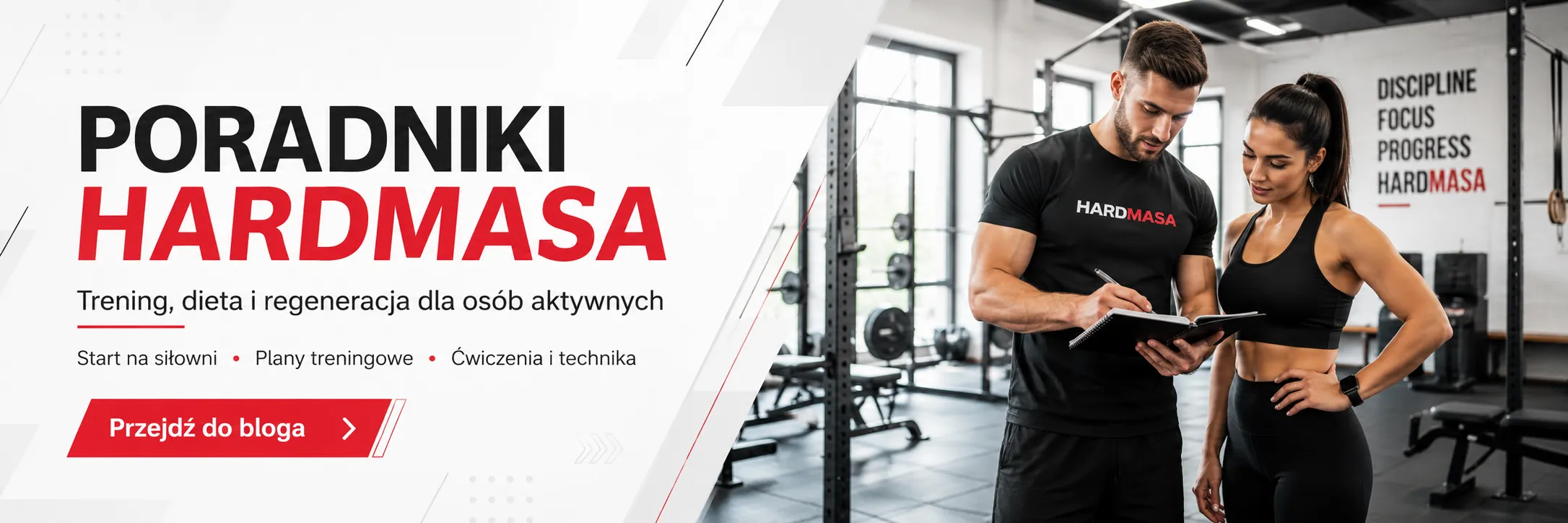 Baner Hardmasa.pl przedstawiający poradniki trening, dieta, regeneracja